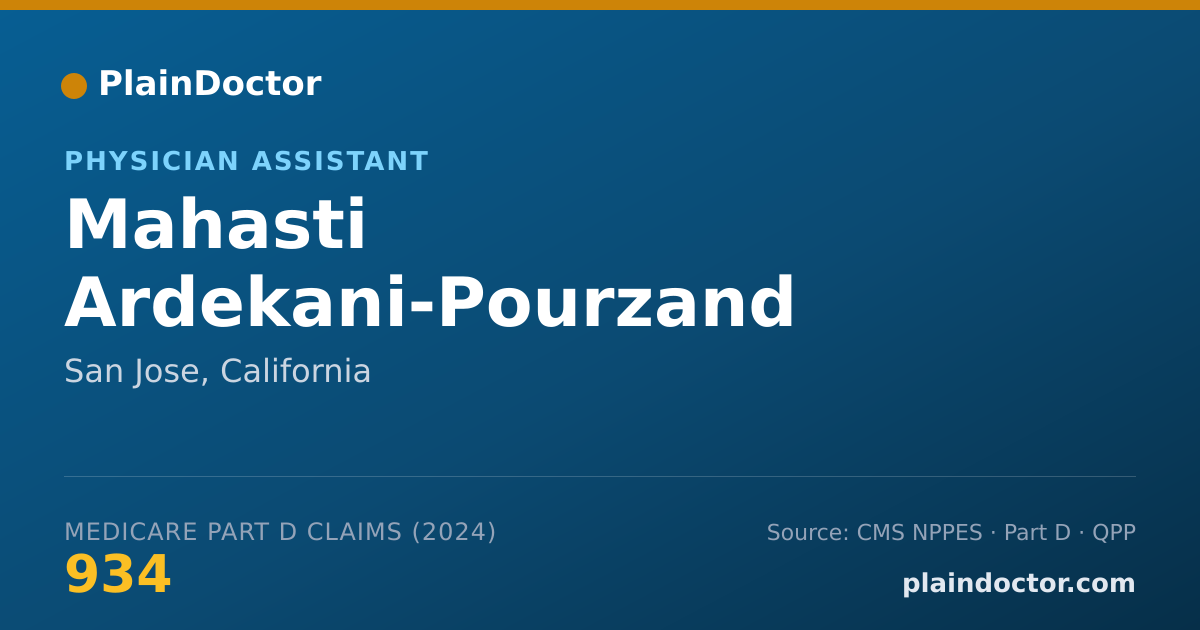 Shareable card for Mahasti Ardekani-Pourzand - Physician Assistant, San Jose, CA