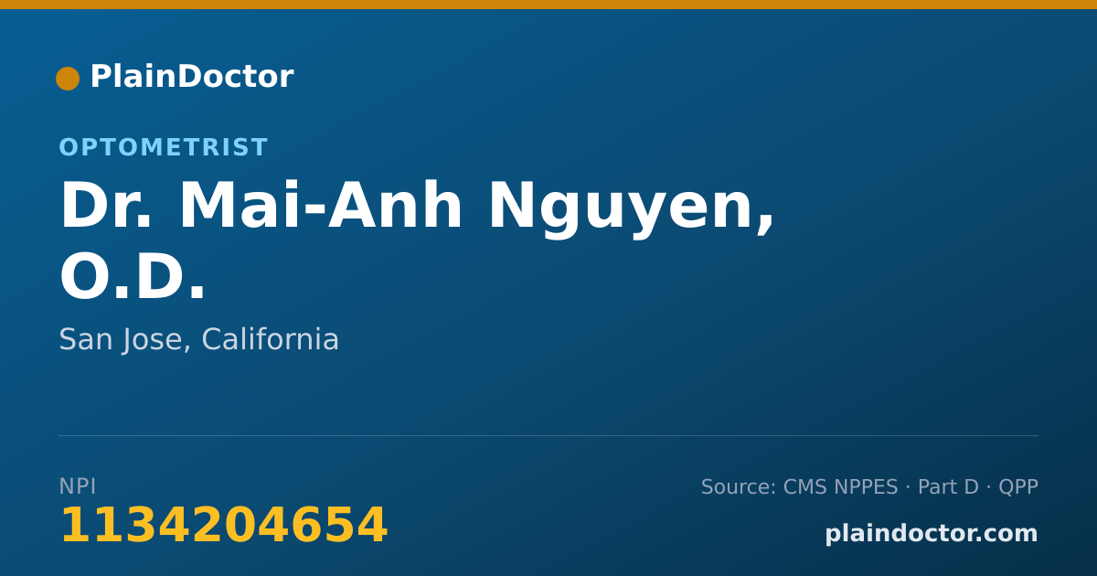 Shareable card for Mai-Anh Nguyen, O.D. - Optometrist, San Jose, CA
