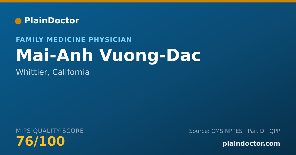 Shareable card for Mai-Anh Vuong-Dac - Family Medicine Physician, Whittier, CA