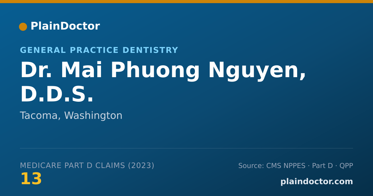 Shareable card for Mai Phuong Nguyen, D.D.S. - General Practice Dentistry, Tacoma, WA
