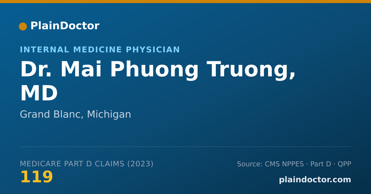 Shareable card for Mai Phuong Truong, MD - Internal Medicine Physician, Grand Blanc, MI