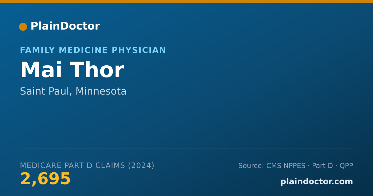 Shareable card for Mai Thor - Family Medicine Physician, Saint Paul, MN