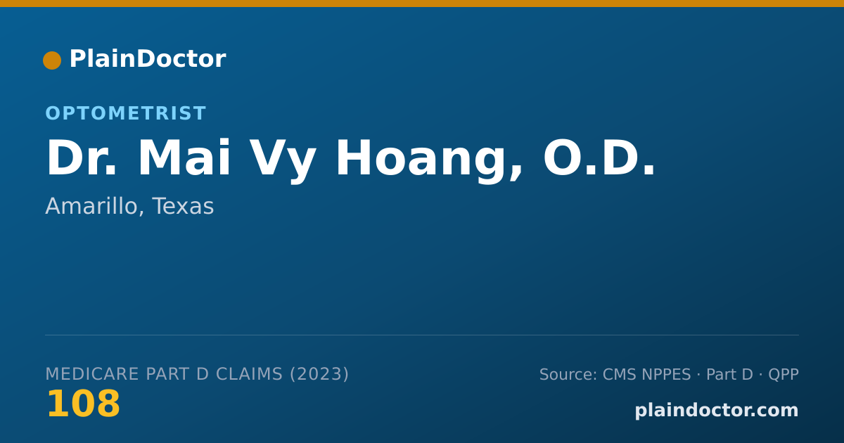 Shareable card for Mai Vy Hoang, O.D. - Optometrist, Amarillo, TX