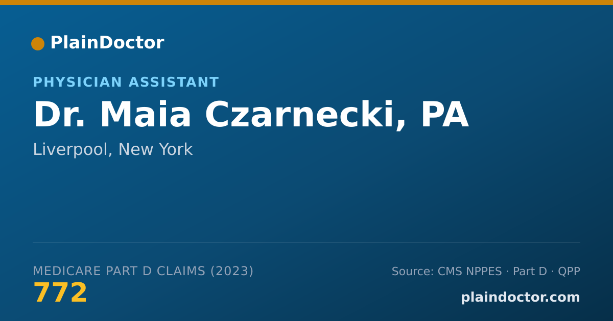 Shareable card for Maia Czarnecki, PA - Physician Assistant, Liverpool, NY