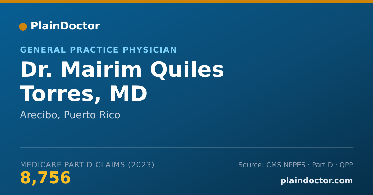 Shareable card for Mairim Quiles Torres, MD - General Practice Physician, Arecibo, PR