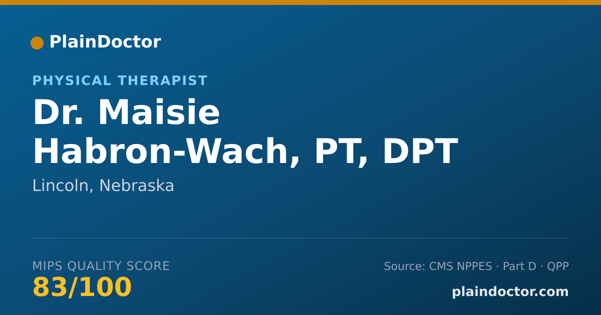 Shareable card for Maisie Habron-Wach, PT, DPT - Physical Therapist, Lincoln, NE