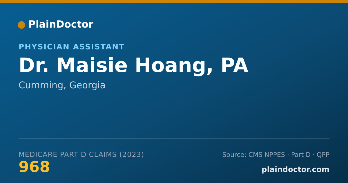 Shareable card for Maisie Hoang, PA - Physician Assistant, Cumming, GA