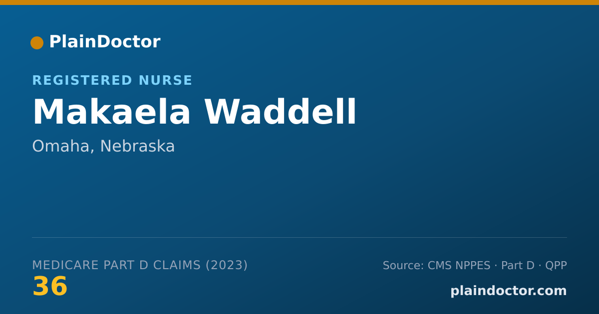Shareable card for Makaela Waddell - Registered Nurse, Omaha, NE