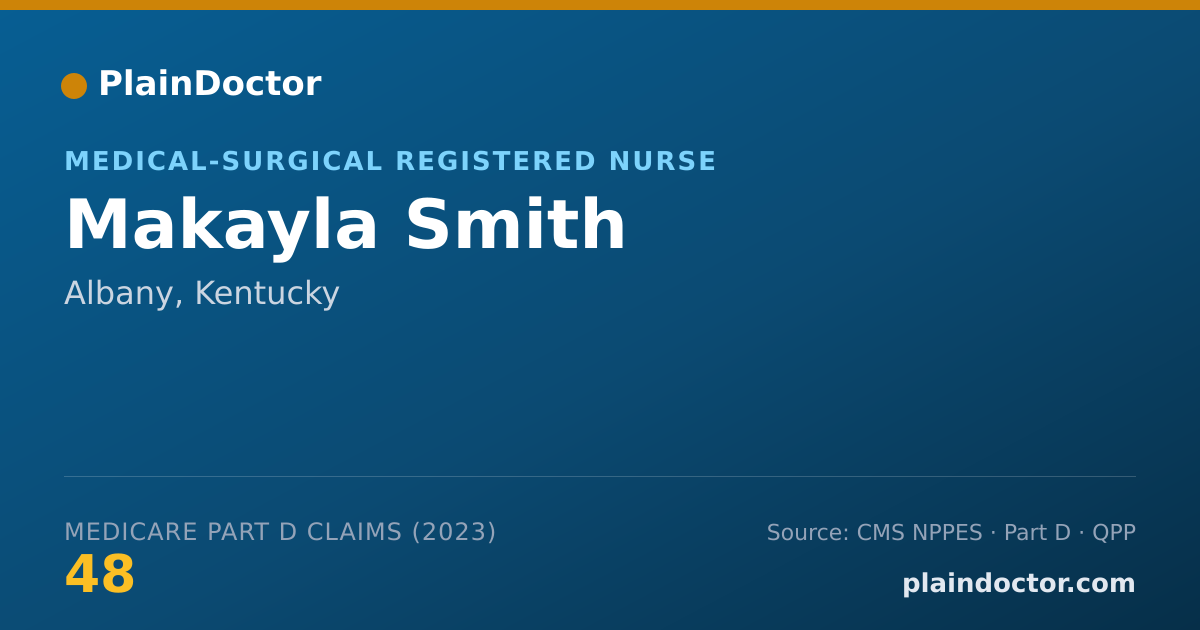 Shareable card for Makayla Smith - Medical-Surgical Registered Nurse, Albany, KY