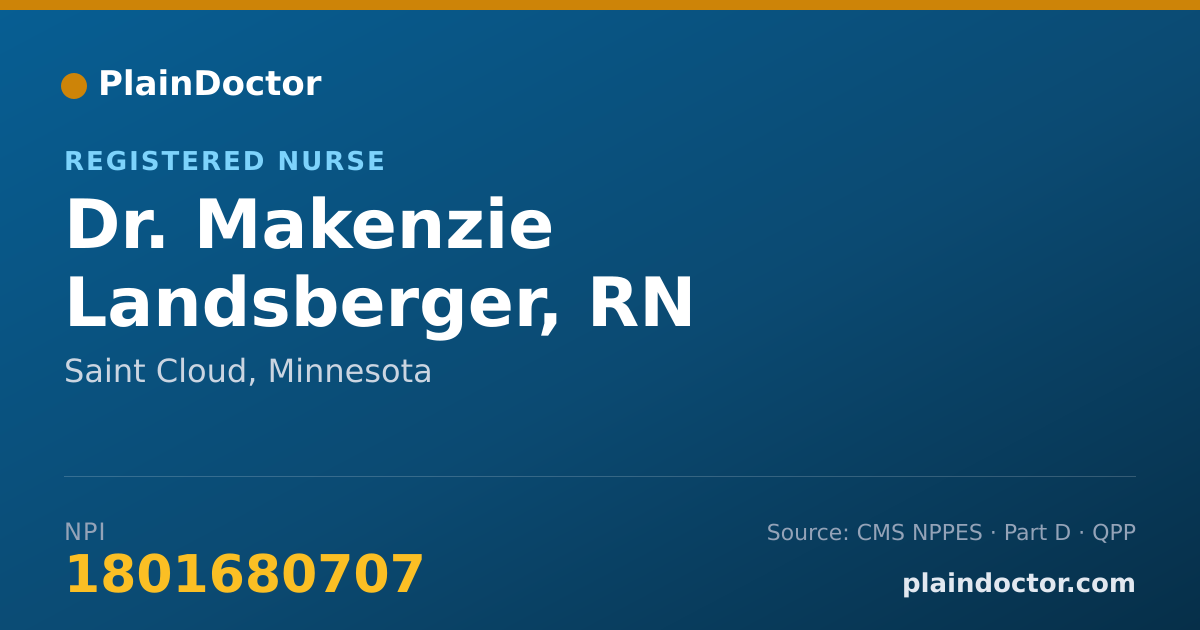 Shareable card for Makenzie Landsberger, RN - Registered Nurse, Saint Cloud, MN