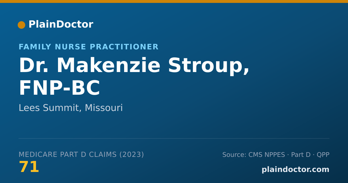 Shareable card for Makenzie Stroup, FNP-BC - Family Nurse Practitioner, Lees Summit, MO