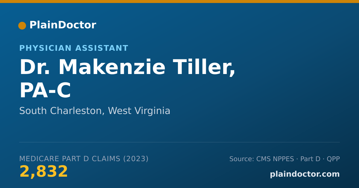 Shareable card for Makenzie Tiller, PA-C - Physician Assistant, South Charleston, WV