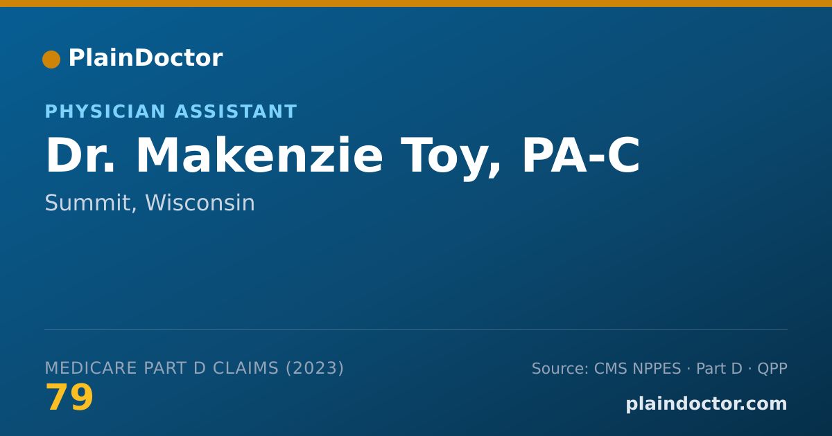 Shareable card for Makenzie Toy, PA-C - Physician Assistant, Summit, WI