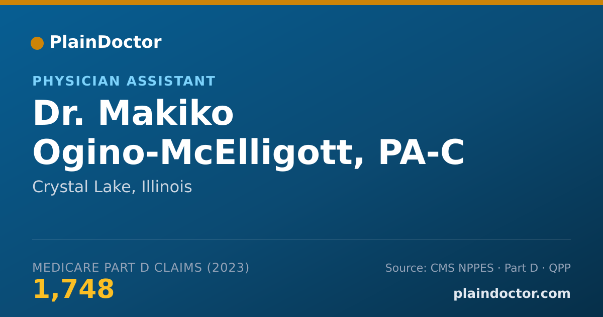 Shareable card for Makiko Ogino-McElligott, PA-C - Physician Assistant, Crystal Lake, IL