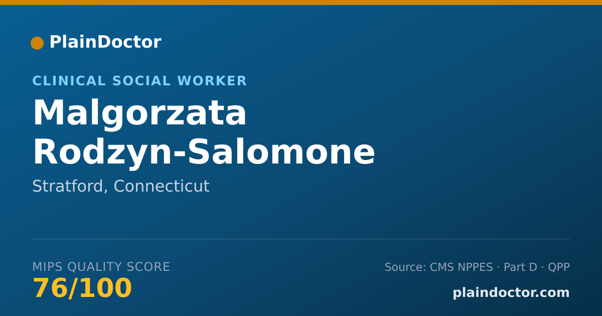 Shareable card for Malgorzata Rodzyn-Salomone - Clinical Social Worker, Stratford, CT