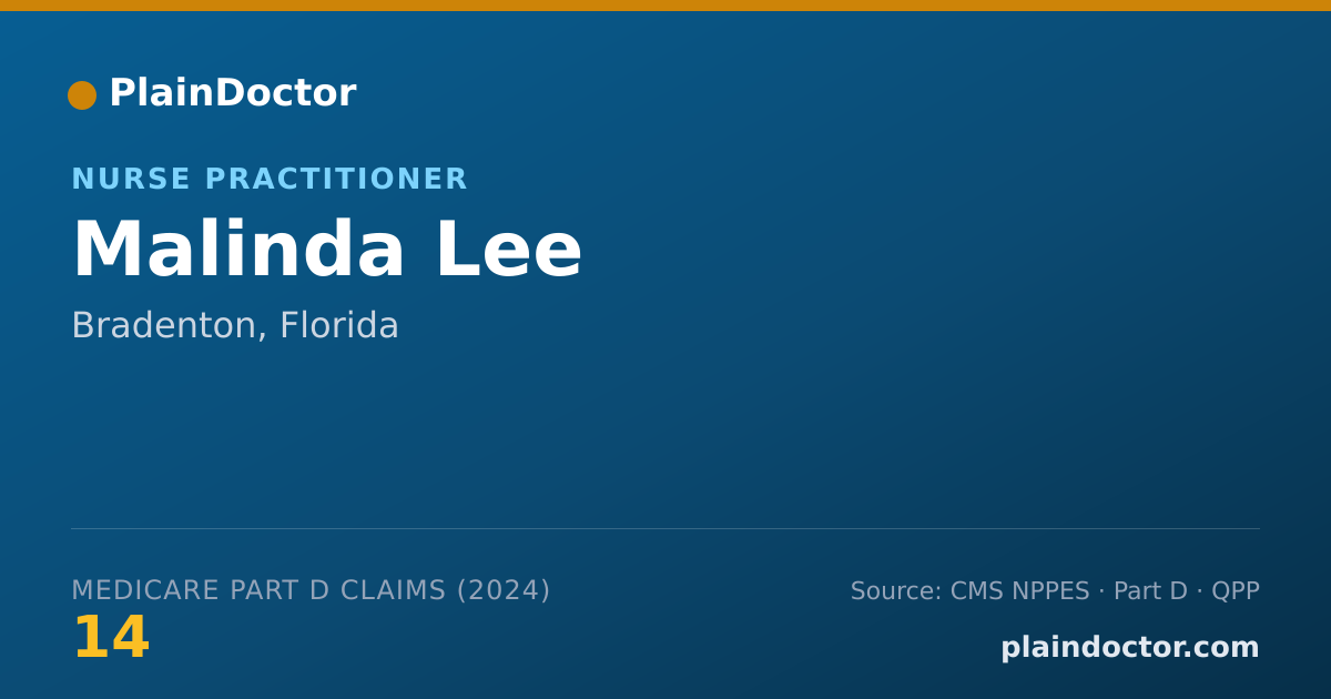 Shareable card for Malinda Lee - Nurse Practitioner, Bradenton, FL