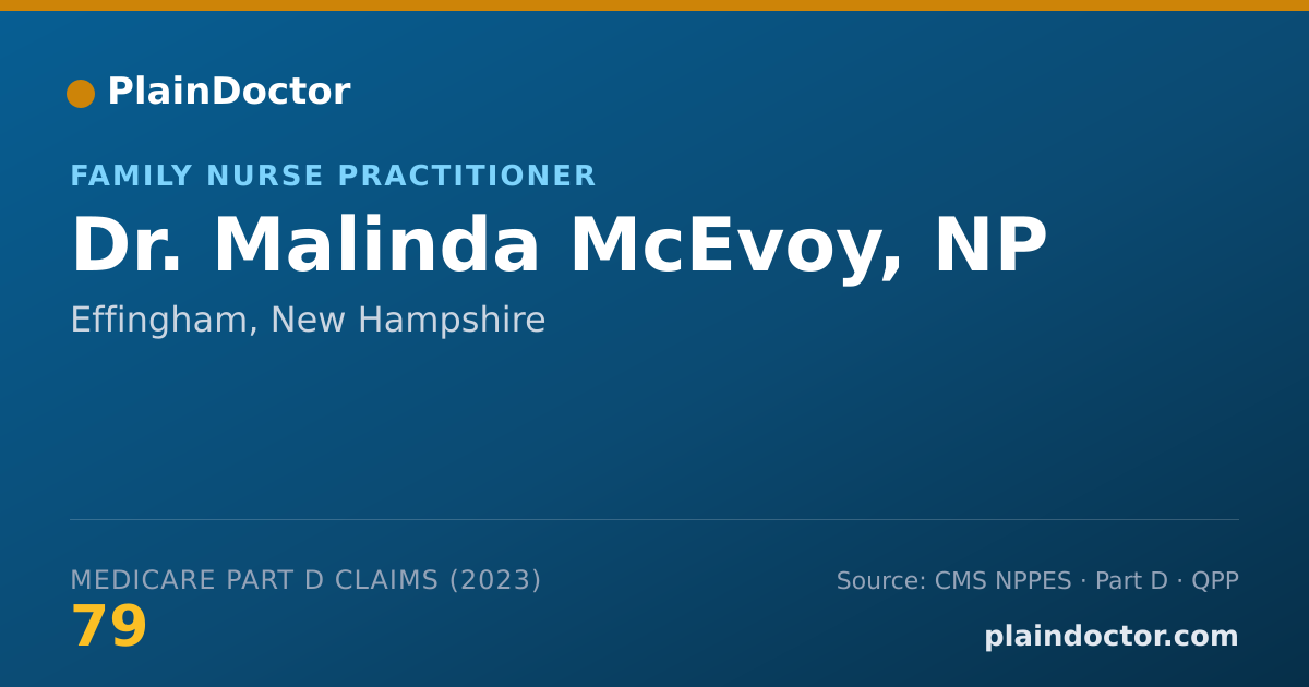Shareable card for Malinda McEvoy, NP - Family Nurse Practitioner, Effingham, NH