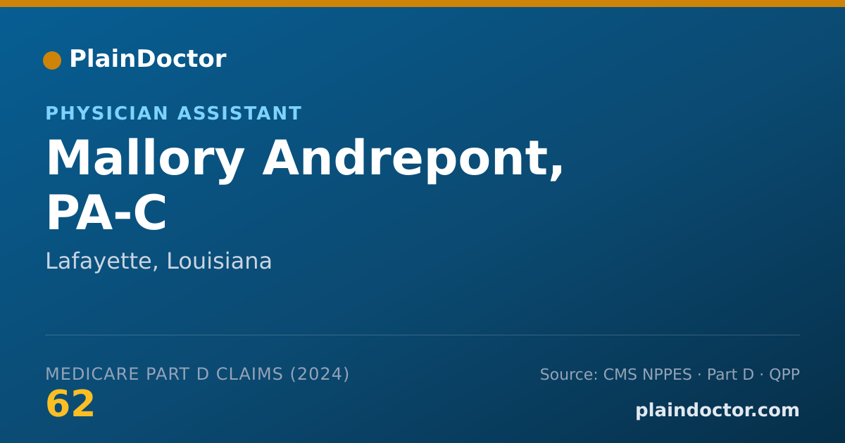 Shareable card for Mallory Andrepont, PA-C - Physician Assistant, Lafayette, LA