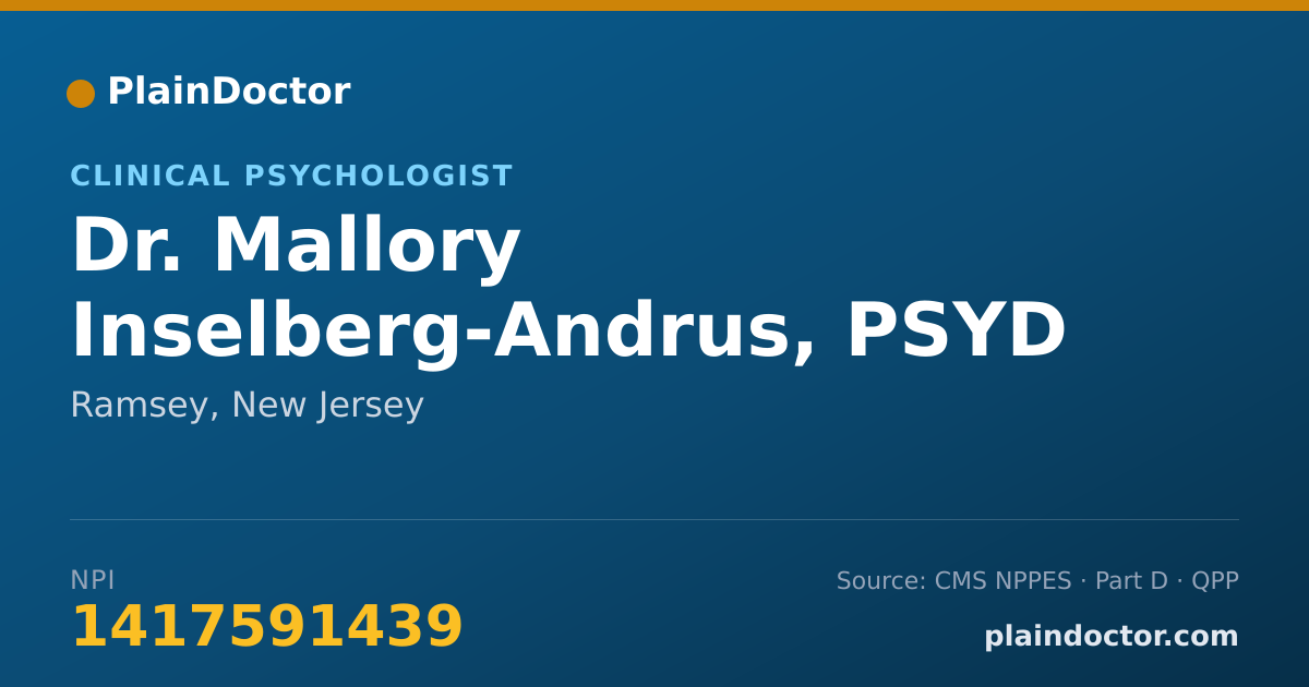 Shareable card for Mallory Inselberg-Andrus, PSYD - Clinical Psychologist, Ramsey, NJ