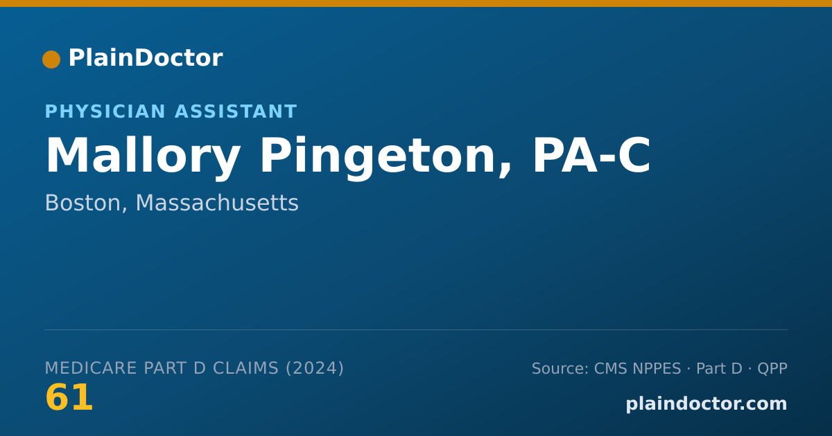 Shareable card for Mallory Pingeton, PA-C - Physician Assistant, Boston, MA