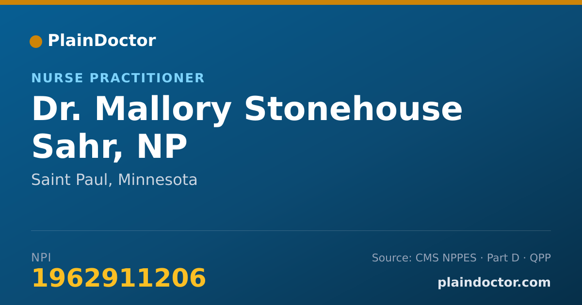 Shareable card for Mallory Stonehouse Sahr, NP - Nurse Practitioner, Saint Paul, MN
