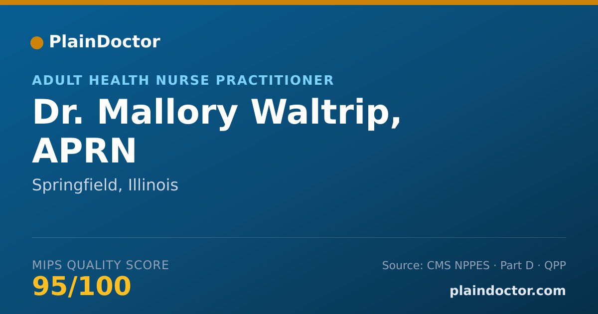 Shareable card for Mallory Waltrip, APRN - Adult Health Nurse Practitioner, Springfield, IL