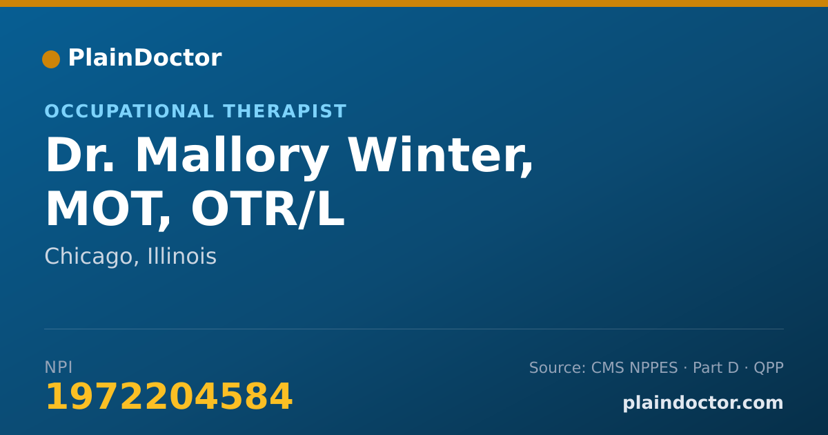 Shareable card for Mallory Winter, MOT, OTR/L - Occupational Therapist, Chicago, IL