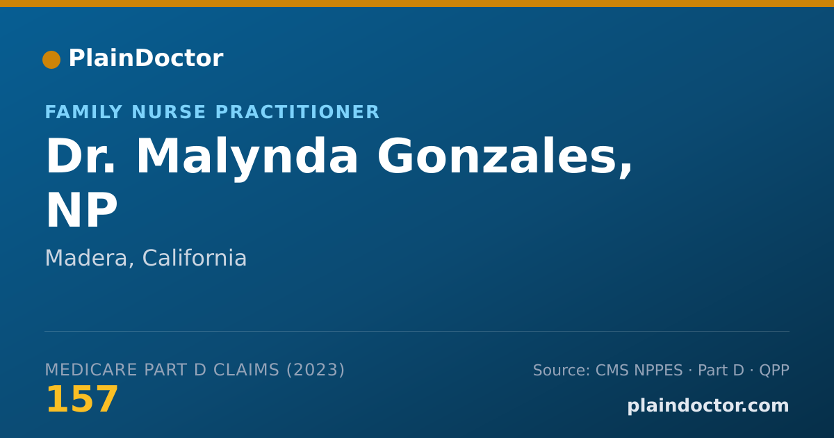 Shareable card for Malynda Gonzales, NP - Family Nurse Practitioner, Madera, CA