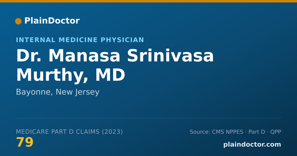 Shareable card for Manasa Srinivasa Murthy, MD - Internal Medicine Physician, Bayonne, NJ