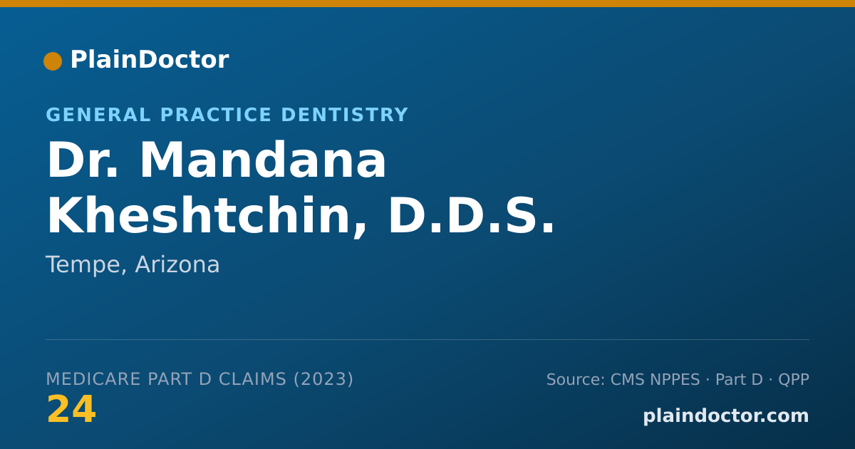 Shareable card for Mandana Kheshtchin, D.D.S. - General Practice Dentistry, Tempe, AZ