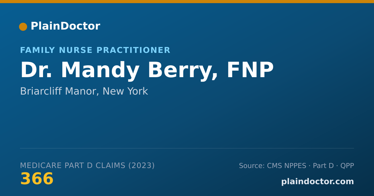 Shareable card for Mandy Berry, FNP - Family Nurse Practitioner, Briarcliff Manor, NY