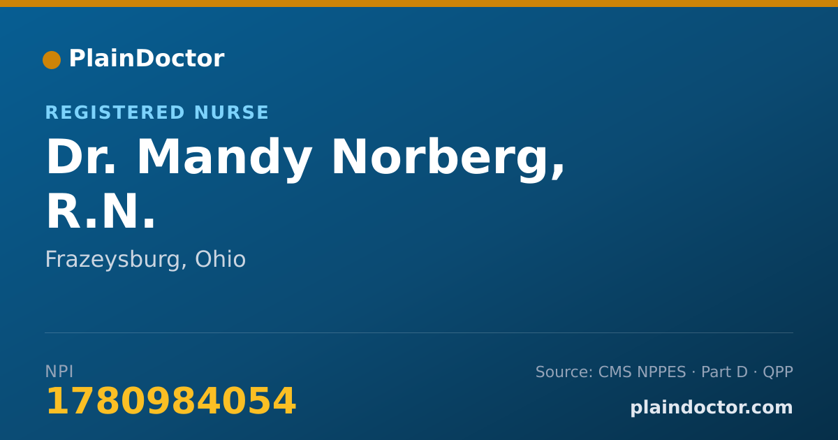 Shareable card for Mandy Norberg, R.N. - Registered Nurse, Frazeysburg, OH