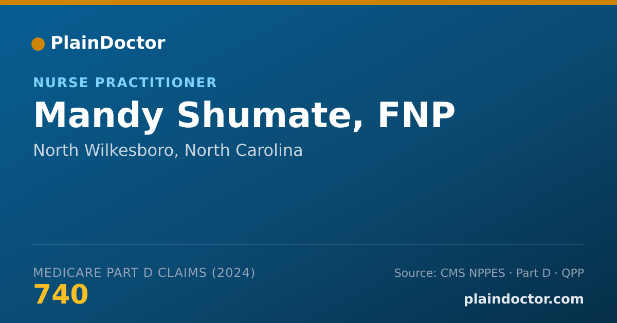 Shareable card for Mandy Shumate, FNP - Nurse Practitioner, North Wilkesboro, NC