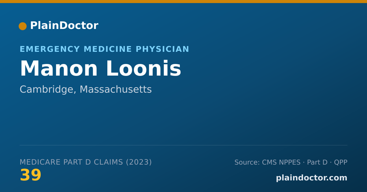 Shareable card for Manon Loonis - Emergency Medicine Physician, Cambridge, MA