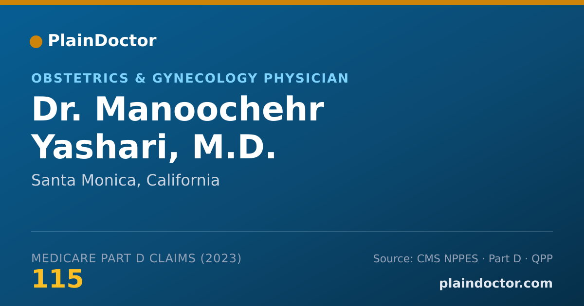 Shareable card for Manoochehr Yashari, M.D. - Obstetrics & Gynecology Physician, Santa Monica, CA
