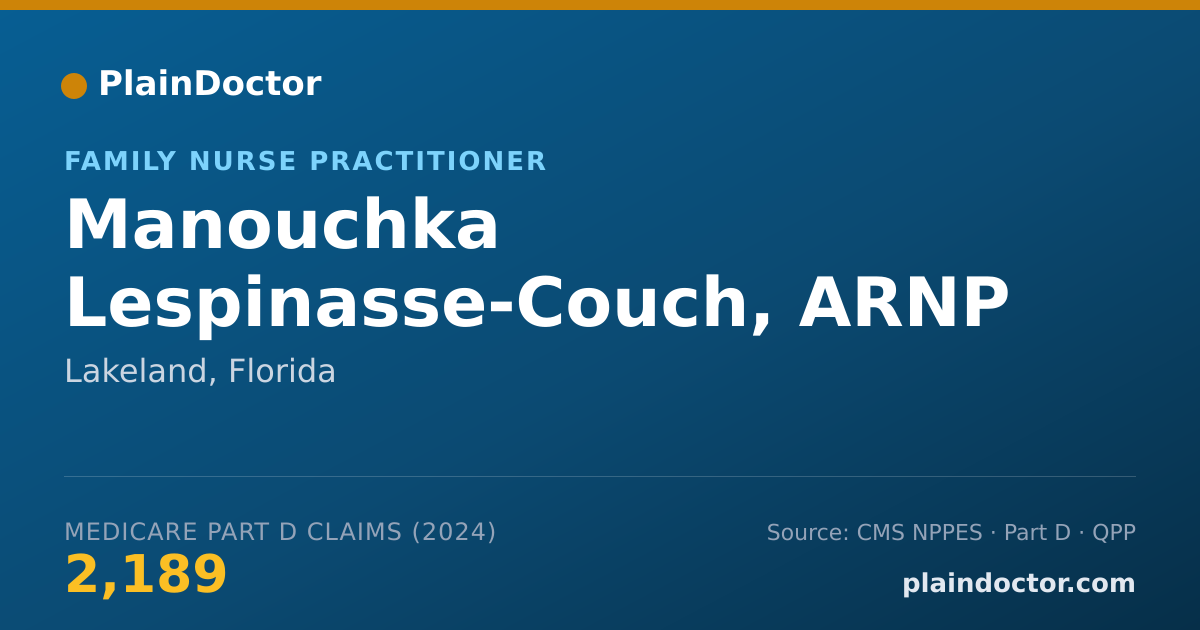 Shareable card for Manouchka Lespinasse-Couch, ARNP - Family Nurse Practitioner, Lakeland, FL