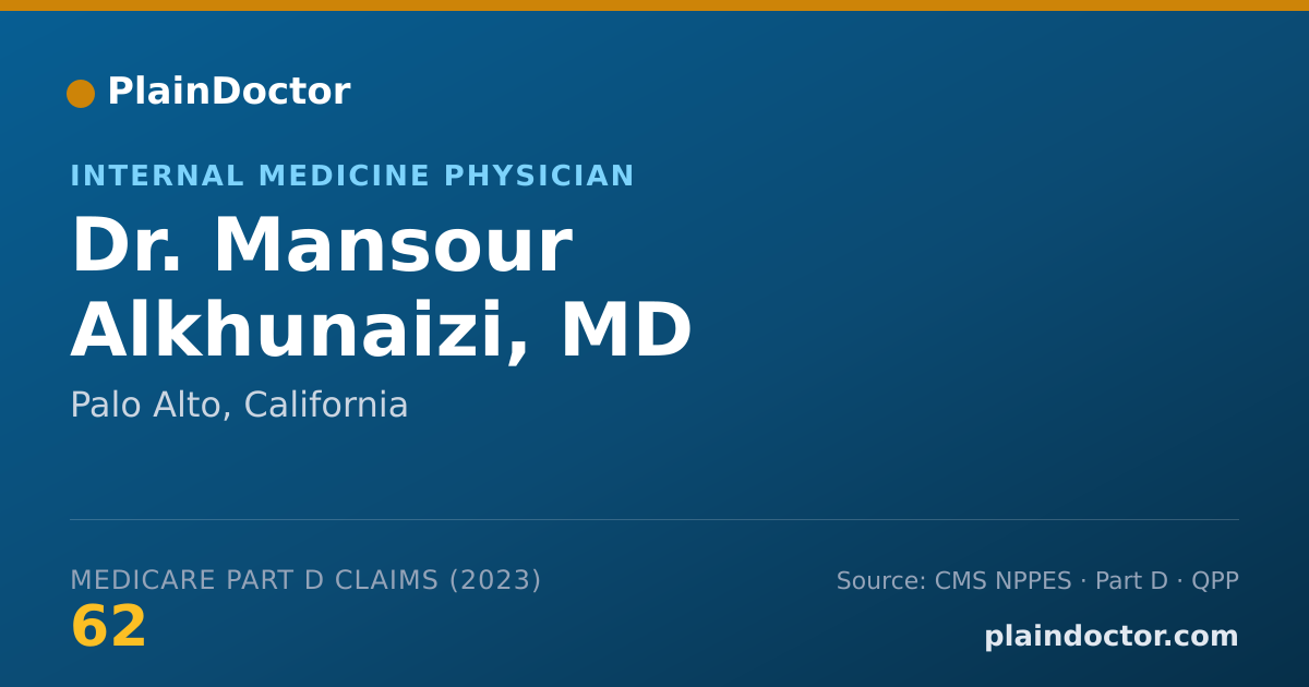 Shareable card for Mansour Alkhunaizi, MD - Internal Medicine Physician, Palo Alto, CA