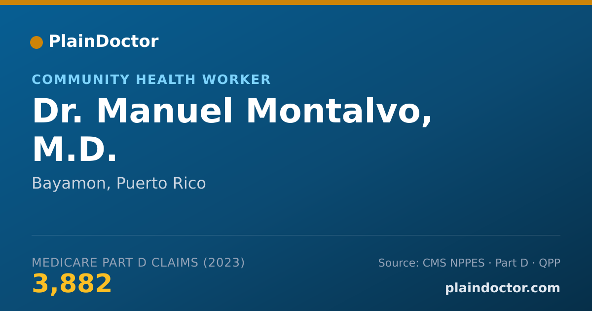 Shareable card for Manuel Montalvo, M.D. - Community Health Worker, Bayamon, PR