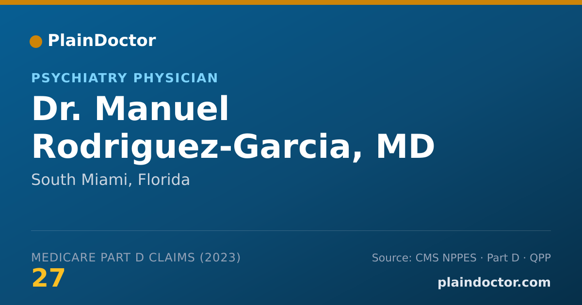 Shareable card for Manuel Rodriguez-Garcia, MD - Psychiatry Physician, South Miami, FL