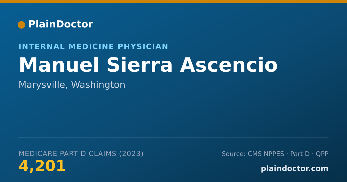 Shareable card for Manuel Sierra Ascencio - Internal Medicine Physician, Marysville, WA