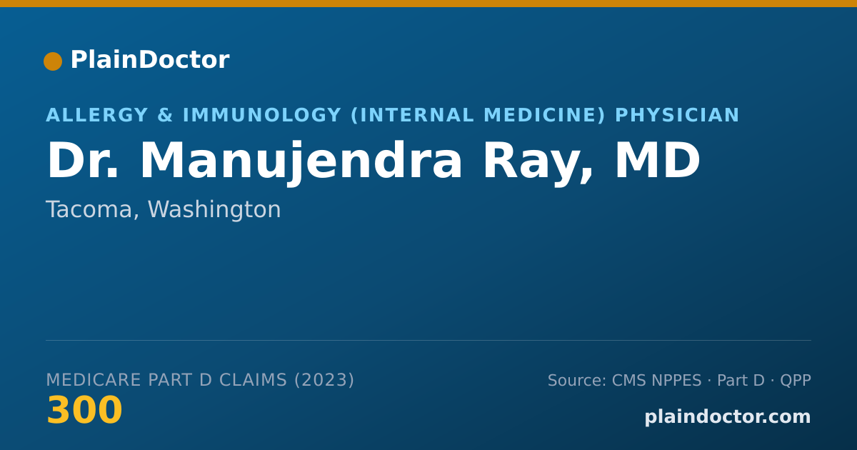 Shareable card for Manujendra Ray, MD - Allergy & Immunology (Internal Medicine) Physician, Tacoma, WA
