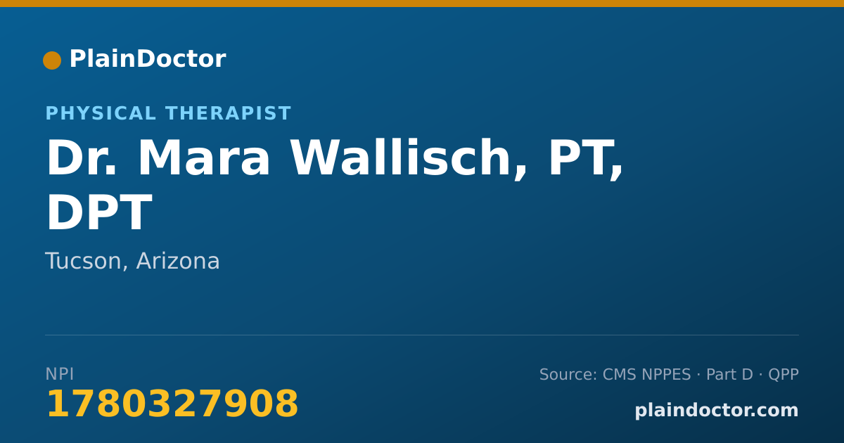 Shareable card for Mara Wallisch, PT, DPT - Physical Therapist, Tucson, AZ