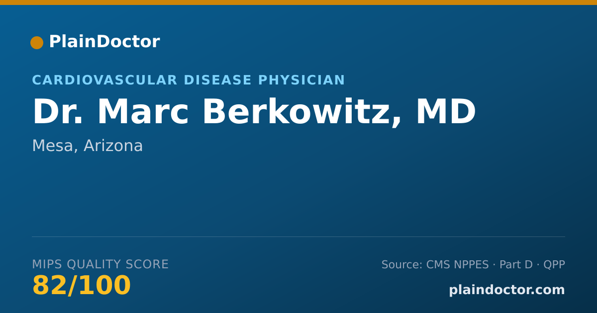 Shareable card for Marc Berkowitz, MD - Cardiovascular Disease Physician, Mesa, AZ