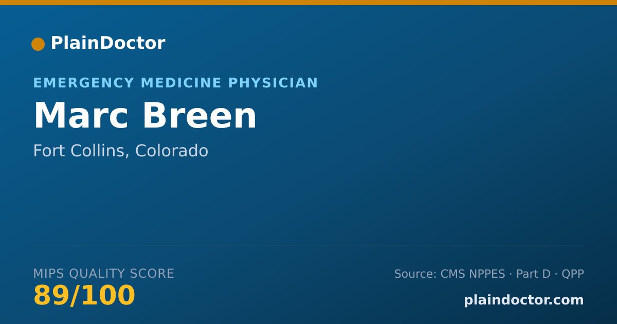 Shareable card for Marc Breen - Emergency Medicine Physician, Fort Collins, CO
