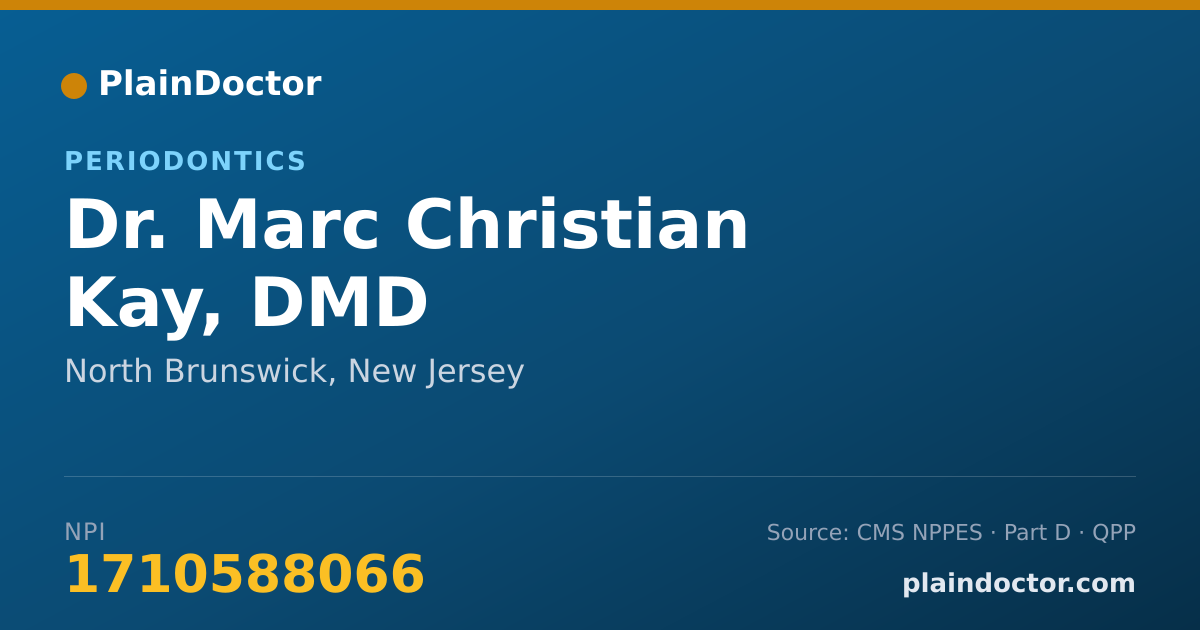 Shareable card for Marc Christian Kay, DMD - Periodontics, North Brunswick, NJ