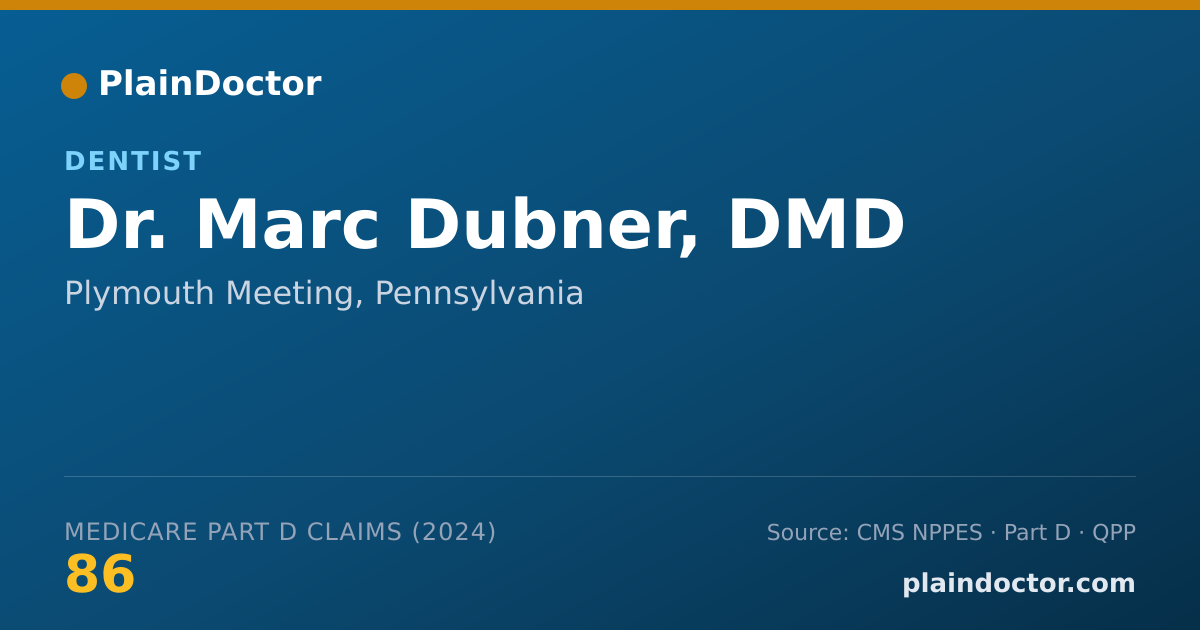 Shareable card for Marc Dubner, DMD - Dentist, Plymouth Meeting, PA