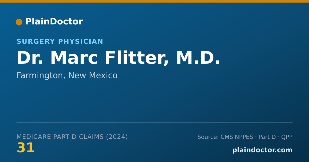 Shareable card for Marc Flitter, M.D. - Surgery Physician, Farmington, NM