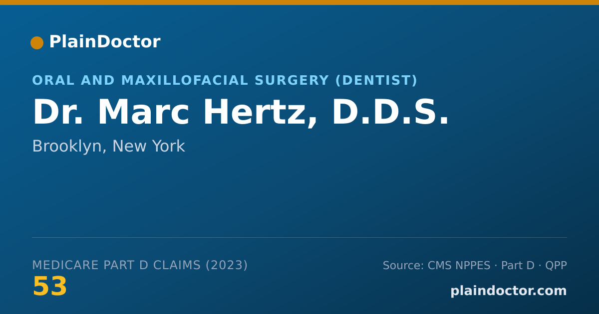 Shareable card for Marc Hertz, D.D.S. - Oral and Maxillofacial Surgery (Dentist), Brooklyn, NY