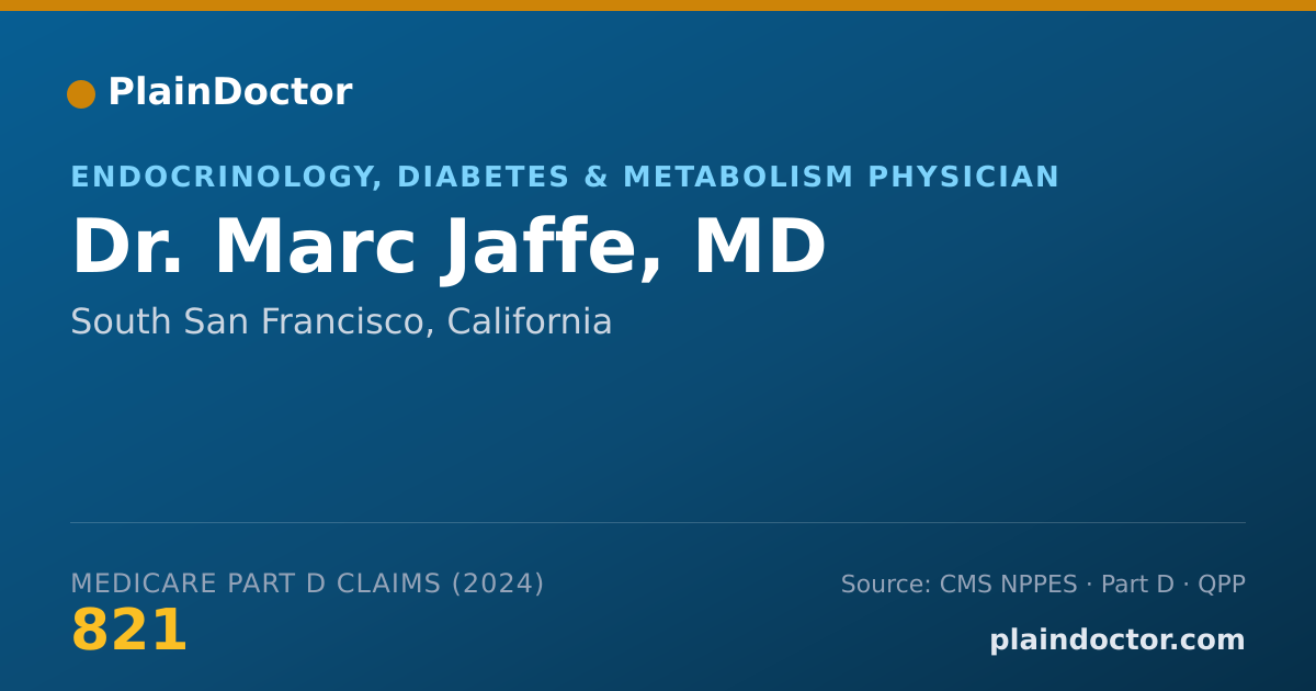 Shareable card for Marc Jaffe, MD - Endocrinology, Diabetes & Metabolism Physician, South San Francisco, CA
