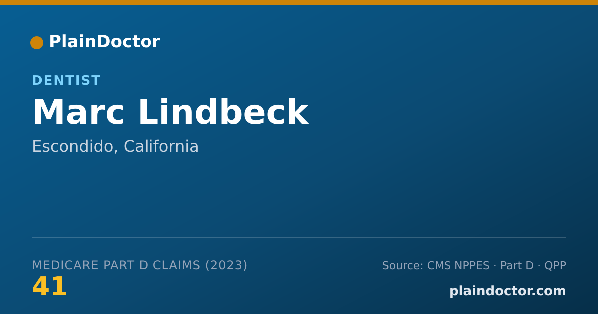 Shareable card for Marc Lindbeck - Dentist, Escondido, CA